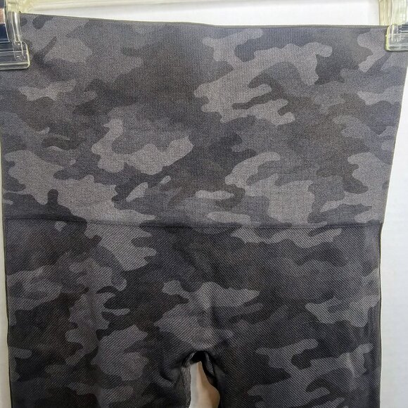 2 PAIR! SPANX CAMO "LOOK AT ME NOW" LEGGINGS SZ SM GREY-ANKLE GREEN-FULL - Picture 3 of 9